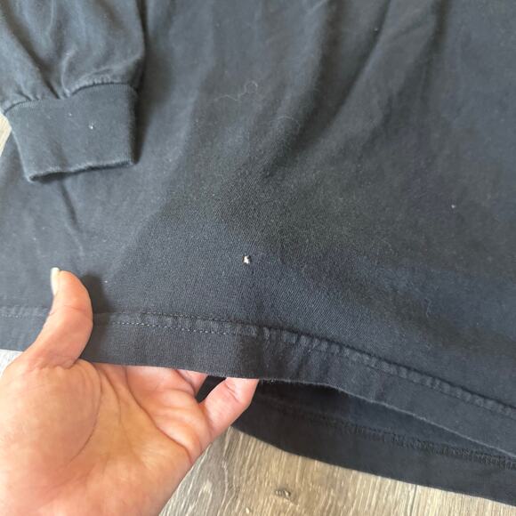 VTG 90s Skin Industries Spell Out Promo Grunge Long Sleeve Tee Shirt Sz M Y2K - Picture 8 of 9